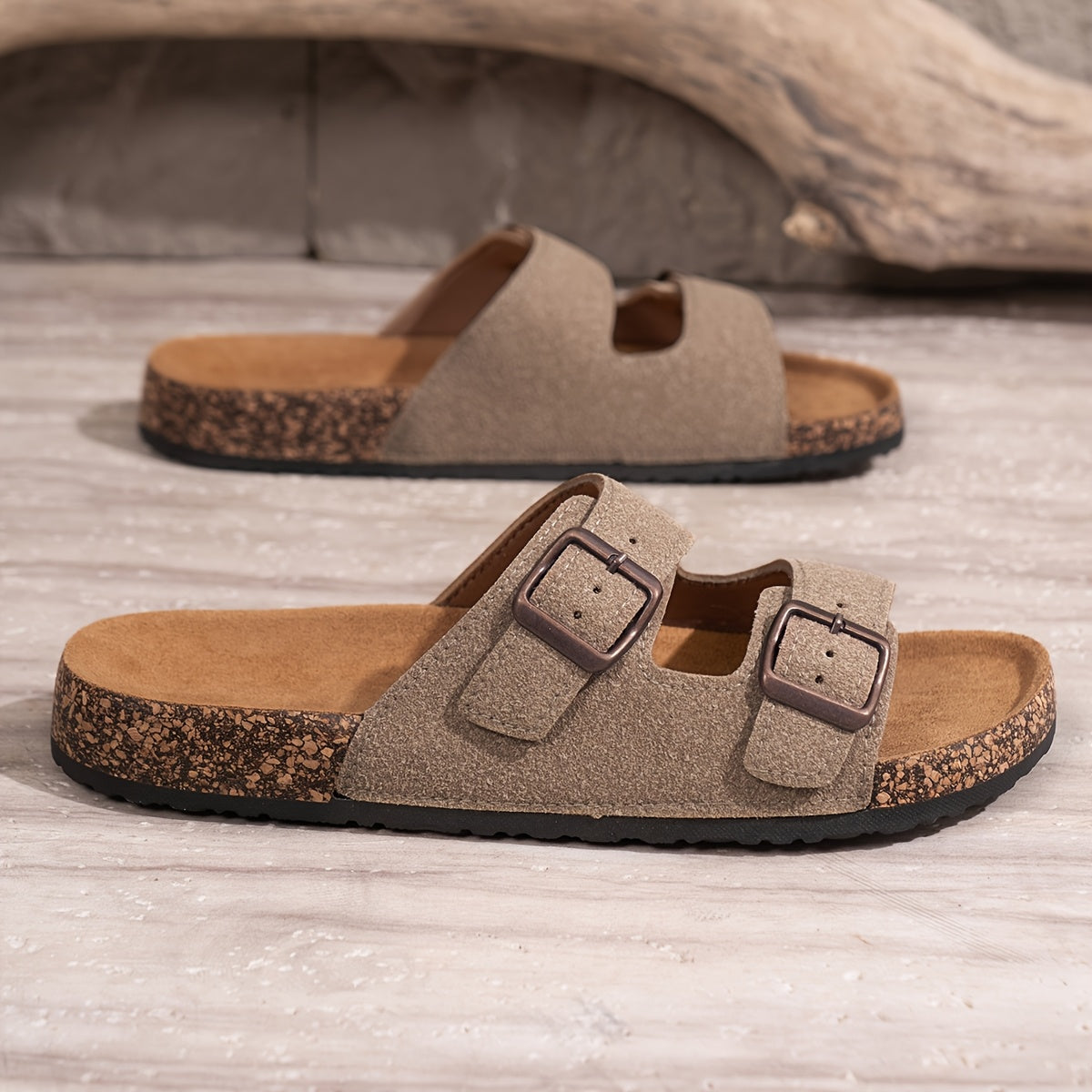 Sandalias de playa ajustables para hombre con hebilla, ideales para actividades al aire libre.