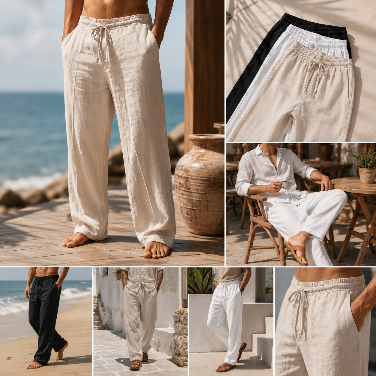 CostaNova™ | Kit de 3 Pantalones Resort