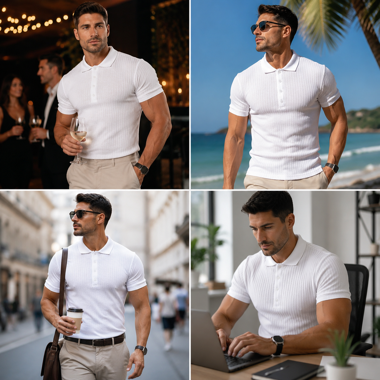 Camisa Polo Authentic™ | Tela Canelada Premium y Corte Moderno