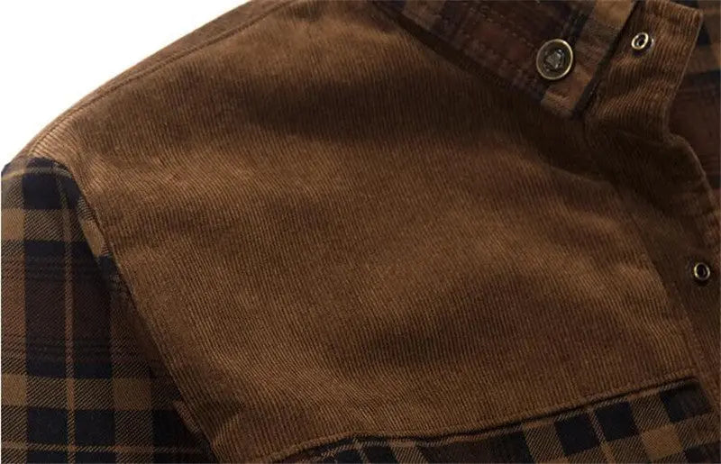 Plaid jacket with fleece lining