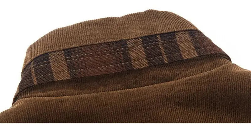 Plaid jacket with fleece lining