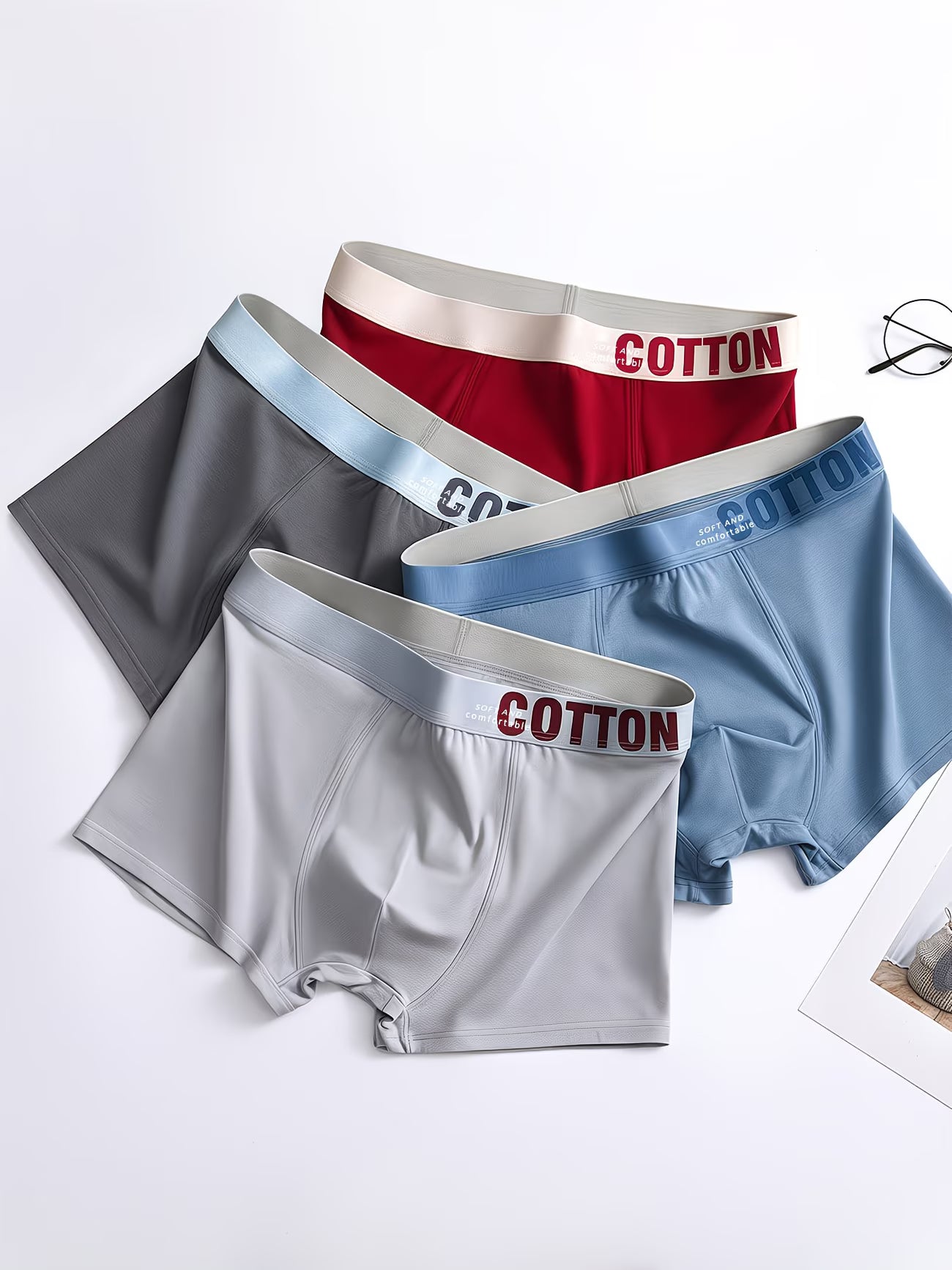 LLEVA 10 PAGA 5 | Bóxers COTTON Confort para Hombre | 95 % algodón y 5 % elastano, tejido cómodo y transpirable para uso diario