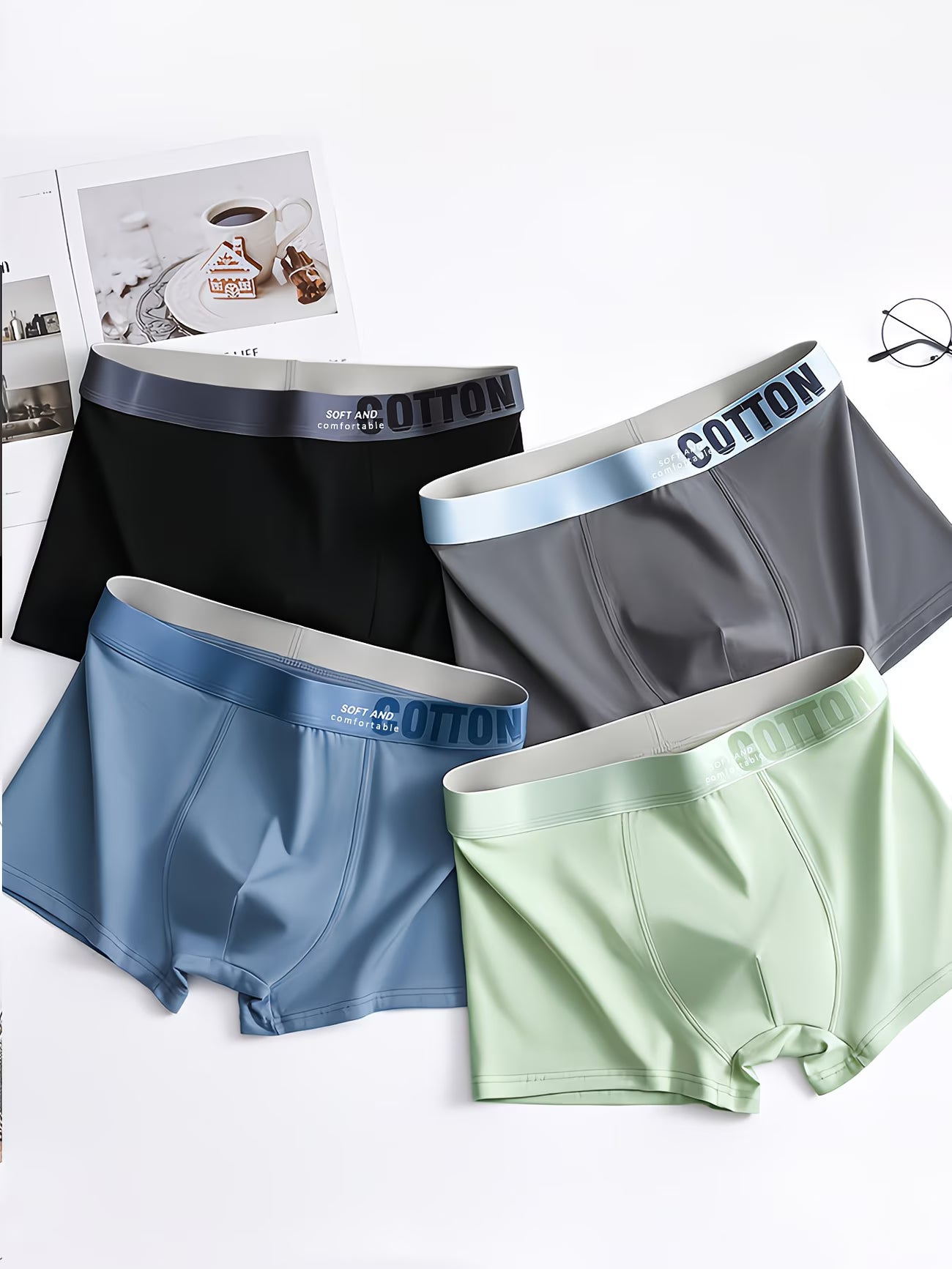 LLEVA 10 PAGA 5 | Bóxers COTTON Confort para Hombre | 95 % algodón y 5 % elastano, tejido cómodo y transpirable para uso diario