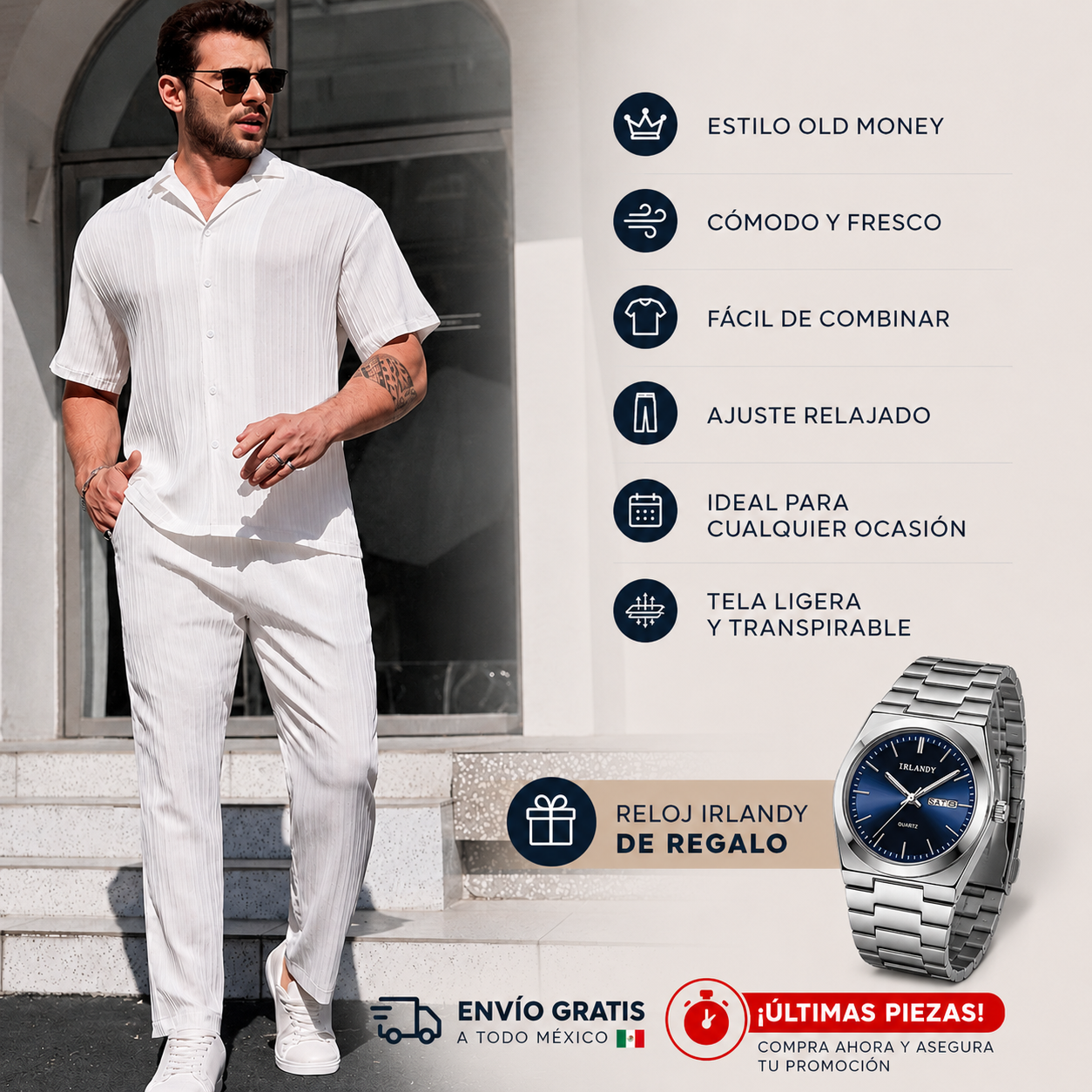 Conjunto de Caballero Old Money Kendal (+ Reloj IRLANDY gratis)