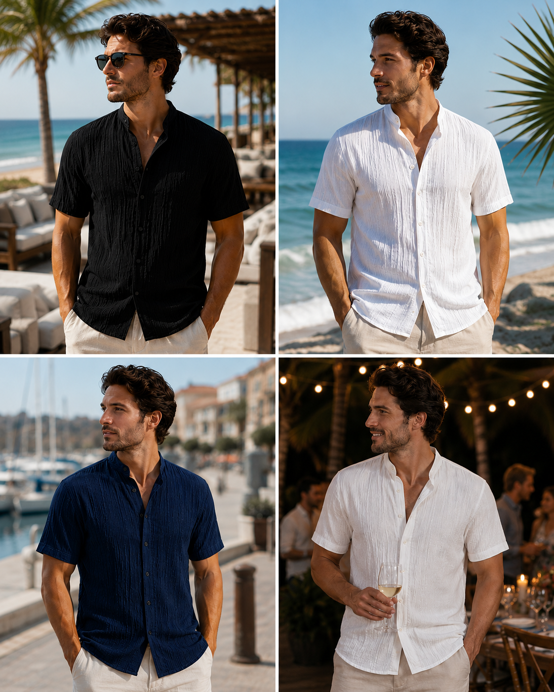 Marino | Kit de 3 Camisas de Manga Corta