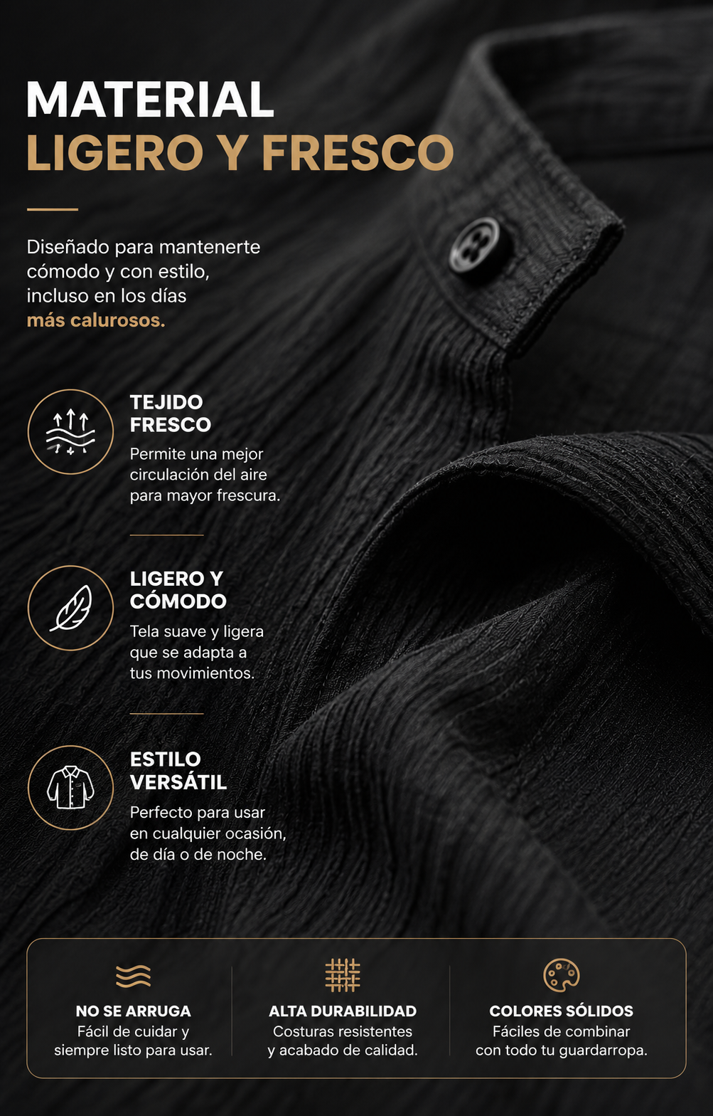 Marino | Kit de 3 Camisas de Manga Corta