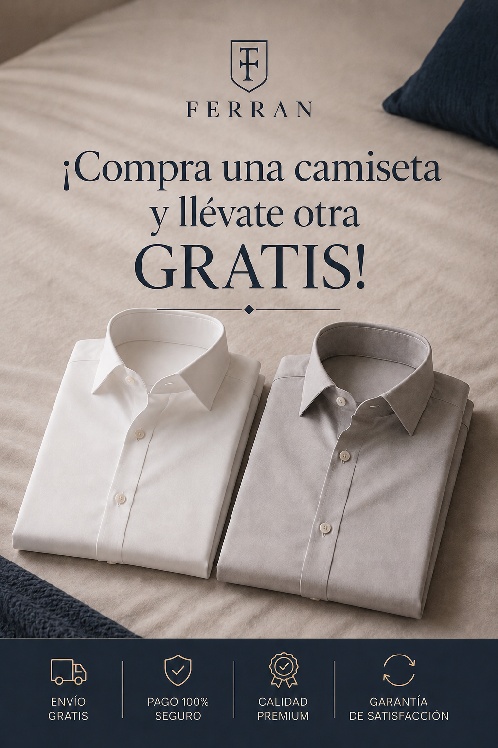 [Compra 1 y Llévate 2] Camisa de Vestir Ejecutiva | Slim Fit