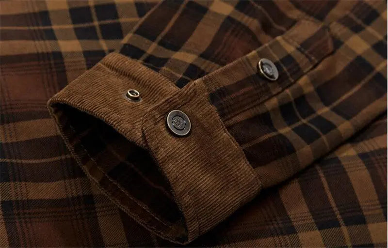 Plaid jacket with fleece lining